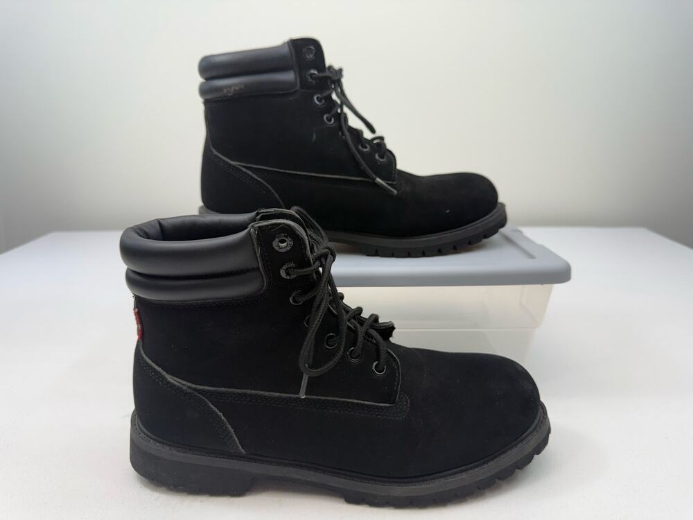 Levi’s Black Lace Up Work Boots Mens Size 8 Rugged Casual Utility
